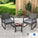 Lofka 3-Piece Patio Furniture Set,Outdoor Rocking Wicker Bistro Set with Cushions & Tempered Glass Table - Modern Rattan Conversation Set for Porch|Balcony|Garden (Gray)