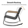 3-Piece Outdoor Rocking Chat Set, Patio Furniture Set with Glass Table for Poolside, Porch, Lawn